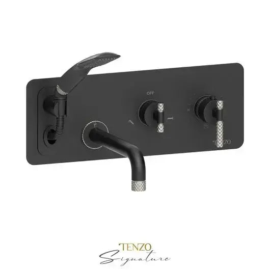 Tenzo Bellacio Wall Mount Tub Filler with Retractable Hand Shower – BET73-C