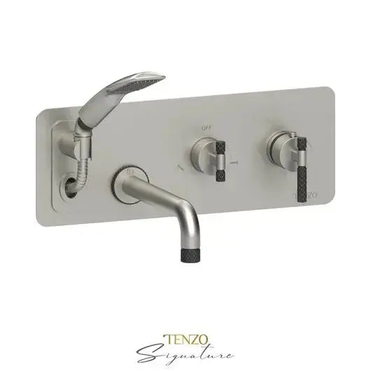 Tenzo Bellacio Wall Mount Tub Filler with Retractable Hand Shower – BET73-C
