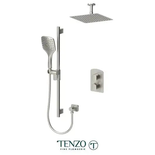Tenzo Delano 2 Function Shower Faucet with 10 Inch Ceiling Mounted Shower Head - DET32-21131