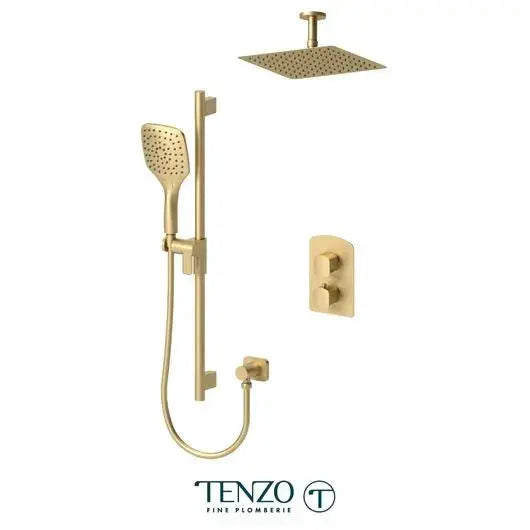 Tenzo Delano 2 Function Shower Faucet with 10 Inch Ceiling Mounted Shower Head - DET32-21131