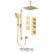 Tenzo Delano 3 Function Shower Faucet with Ceiling Mount Arm and Jets - Plumbing Market