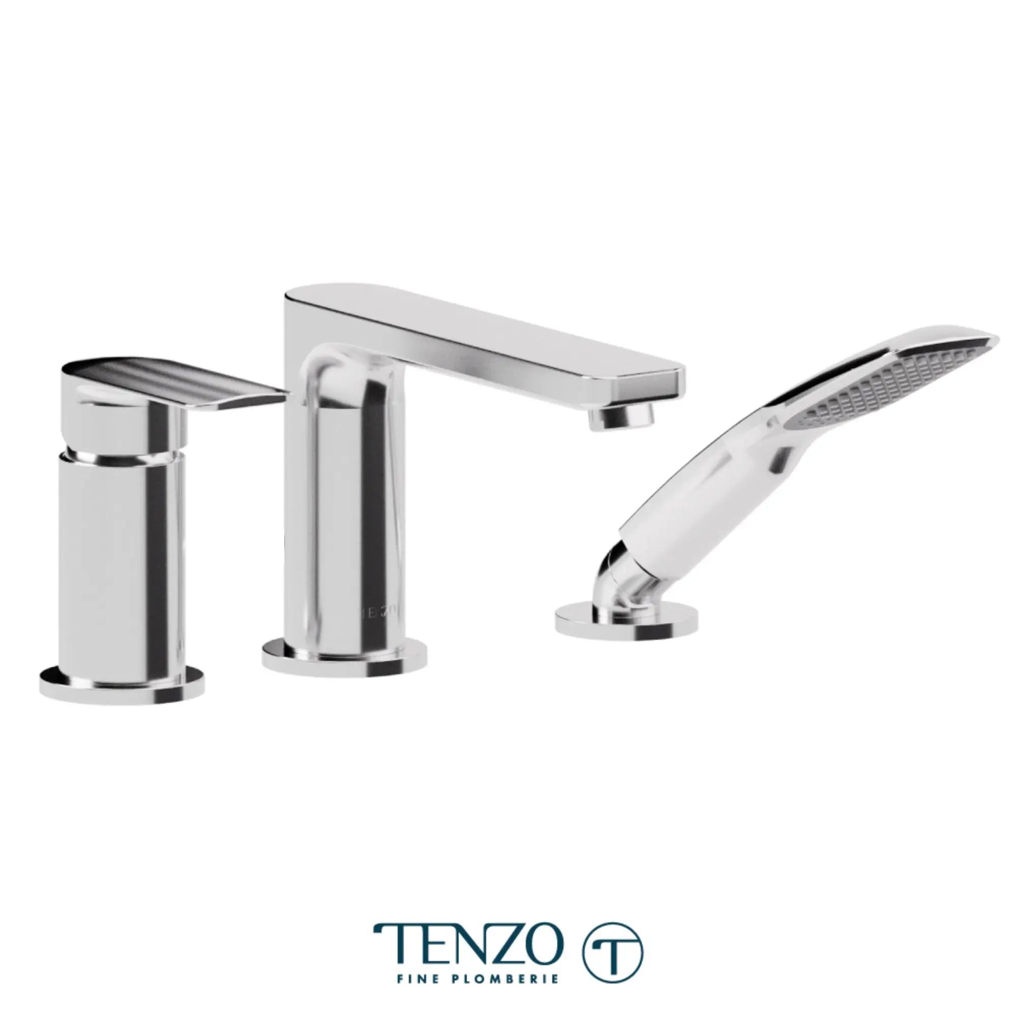 Tenzo Delano 3 Pieces Pressure Balanced Deck Mount Tub Filler - DE35-PB