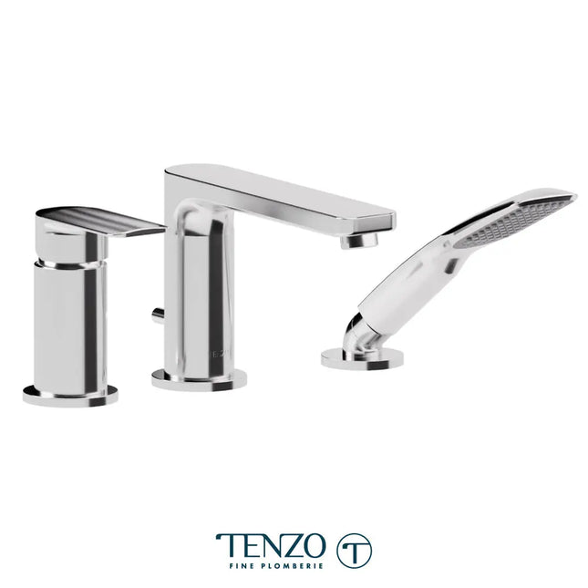 Tenzo Delano 3 Pieces Pressure Balanced Deck Mount Tub Filler - Plumbing Market