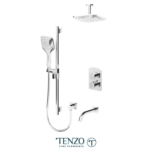 Tenzo Delano Ceiling Mount Shower kit 3 functions DET33-511345 - Plumbing Market