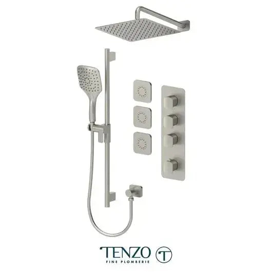 Tenzo Delano Extenza 3 Function Shower Faucet with 12 Inch Head and Body Jets - DET43-571112