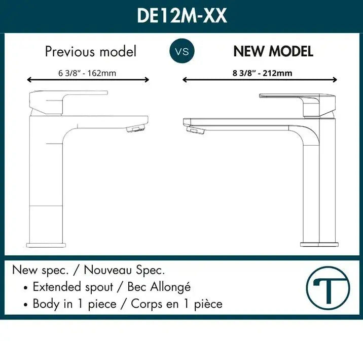Tenzo Delano NEW SPEC Tall Vessel Sink Bathroom Faucet DE12M - Plumbing Market