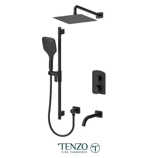 Tenzo Delano Pressure balanced 3 Function Shower kit with 10 Inch Shower Head from Wall - DEPB33-501115