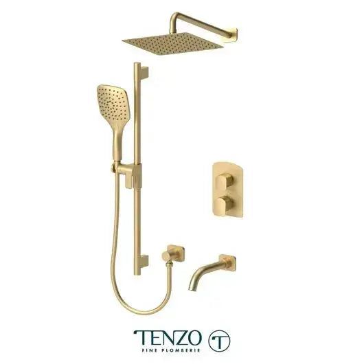 Tenzo Delano Pressure balanced 3 Function Shower kit with 10 Inch Shower Head from Wall - DEPB33-501115