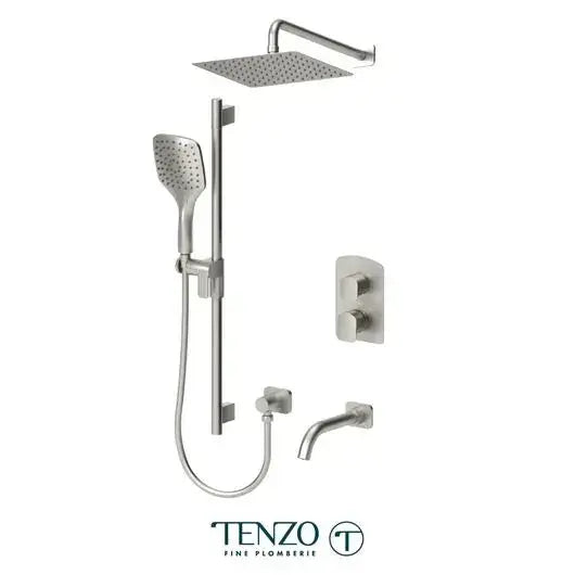 Tenzo Delano Pressure balanced 3 Function Shower kit with 10 Inch Shower Head from Wall - DEPB33-501115