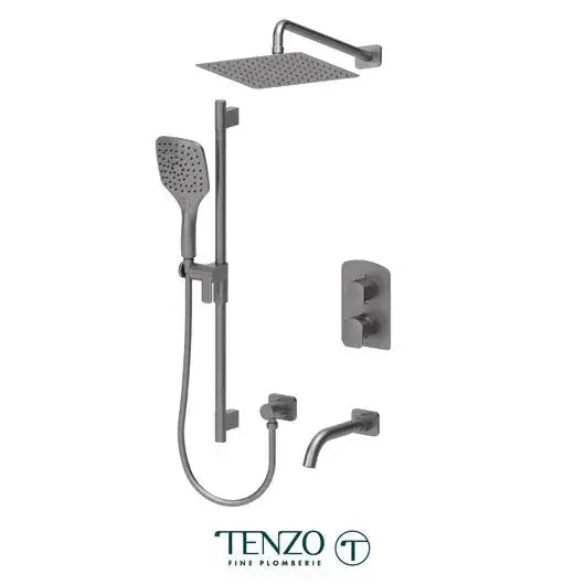 Tenzo Delano Pressure balanced 3 Function Shower kit with 10 Inch Shower Head from Wall - DEPB33-501115