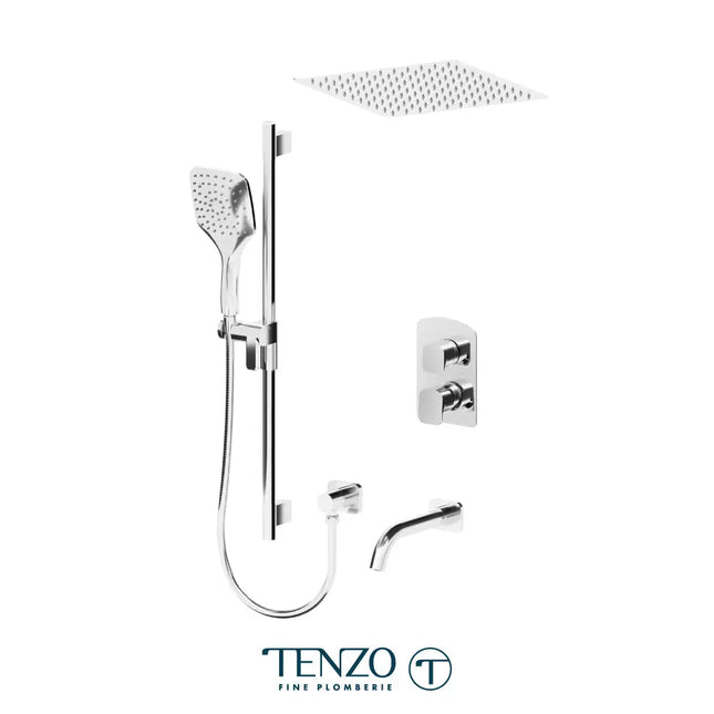 Tenzo Delano Shower kit 3 functions Recessed Showerhead DEPB33-511655 - Plumbing Market