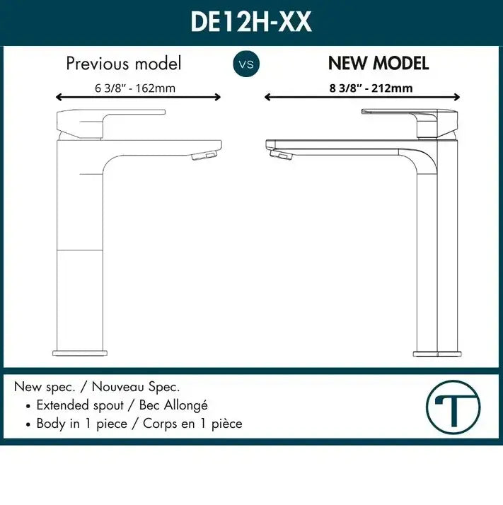 Tenzo Delano Tall Single Hole Bathroom Faucet With Drain - Plumbing Market
