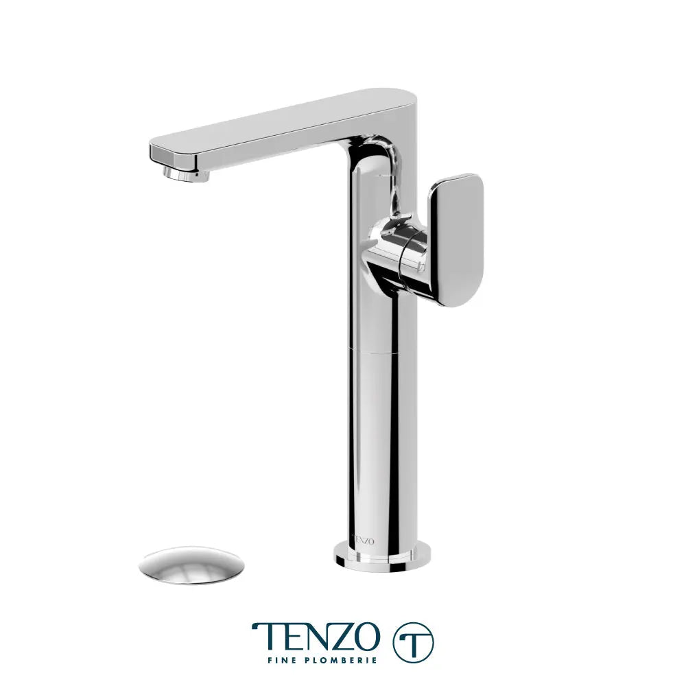 Tenzo Delano single hole tall lavatory faucet with (overflow) drain - DE10H-P