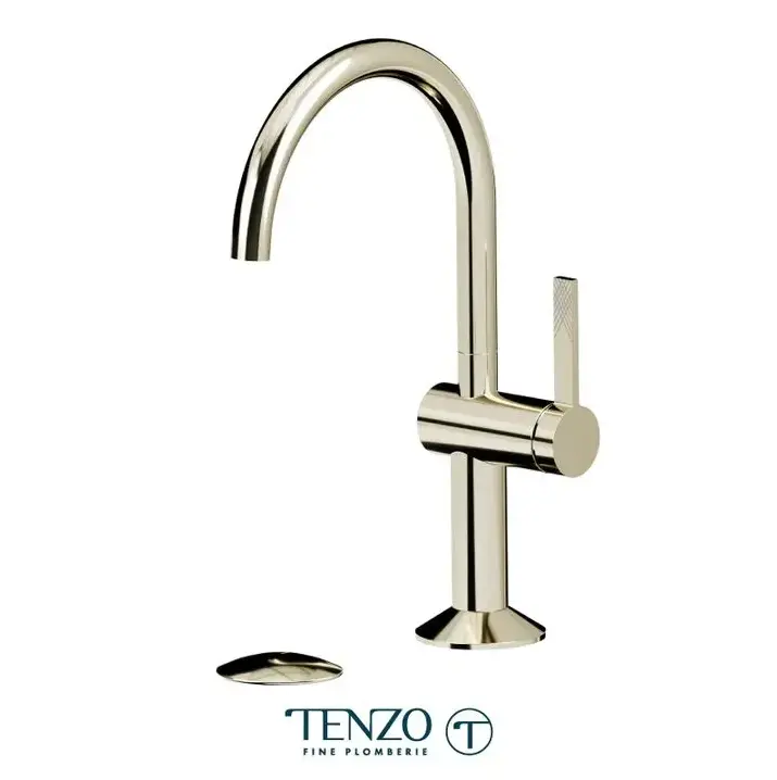 Tenzo Paloma Single Hole Bathroom Faucet With Drain PAL10-P - Plumbing Market