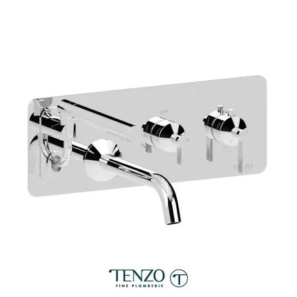 Tenzo Paloma Wall Mount Tub Filler With Retractable Hose - Plumbing Market