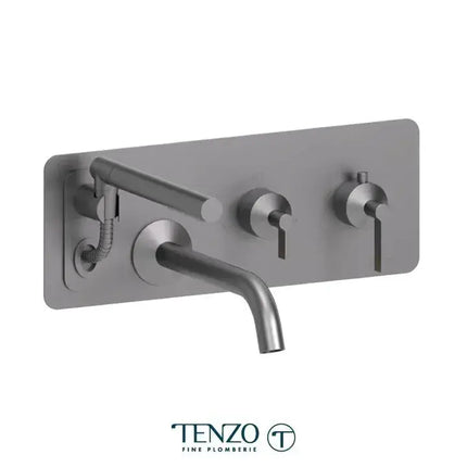 Tenzo Paloma Wall Mount Tub Filler With Retractable Hose - Plumbing Market
