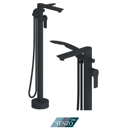 Tenzo Pro Galia Floor Mount 3 pcs Tub Filler GA52 - Plumbing Market