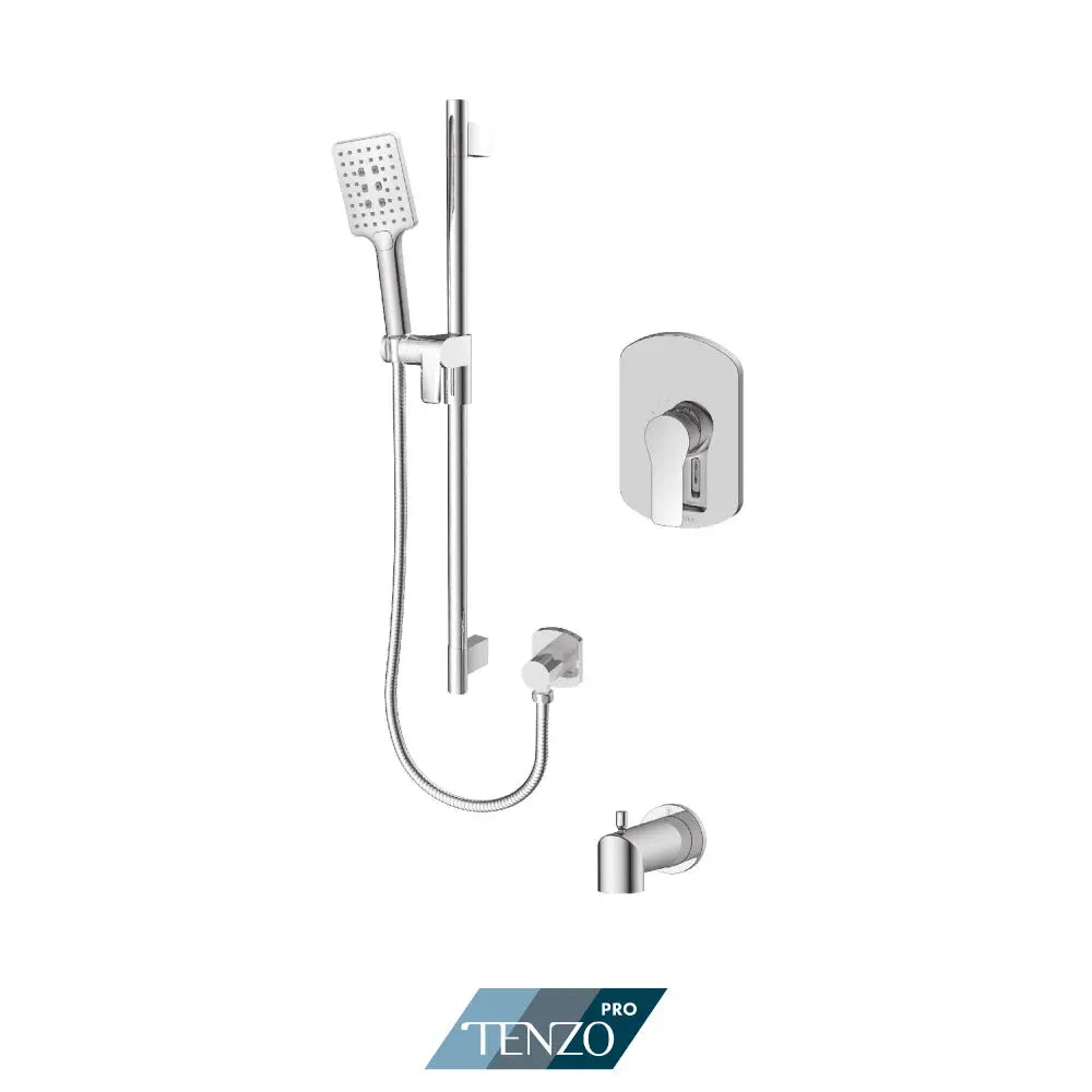 Tenzo Pro Galia Shower Kit 1 Function Pressure Balance Chrome GAPB21-1102 - Plumbing Market