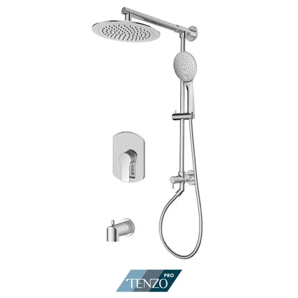 Tenzo Pro Galia Shower Kit 1 Function Pressure Balanced Chrome GAPB21-R1202 - Plumbing Market