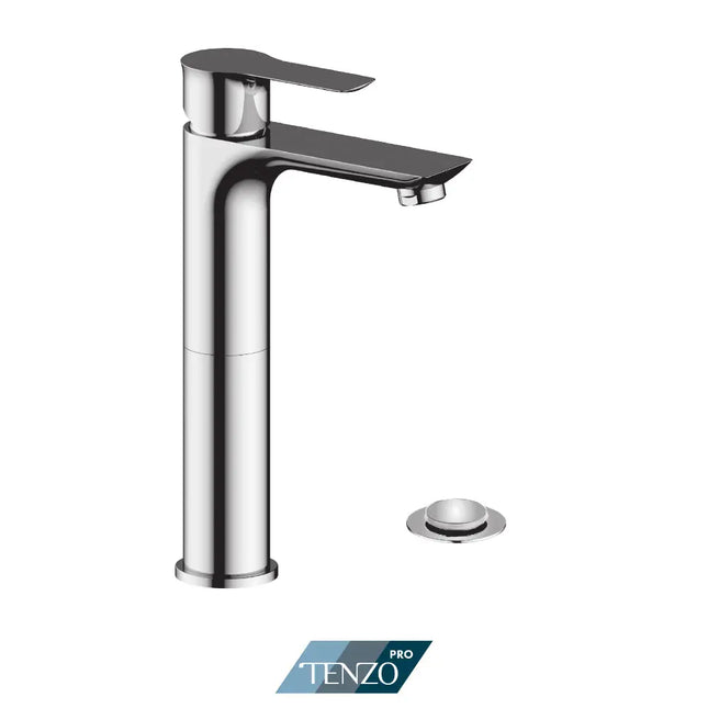 Tenzo Pro Galia Single Hole Tall Lavatory Faucet with drain GA12H-P - Plumbing Market