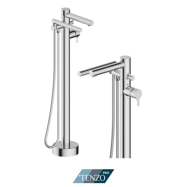 Tenzo Pro Mylo Floor Mount 3 pcs Tub Filler MY52-PB - Plumbing Market