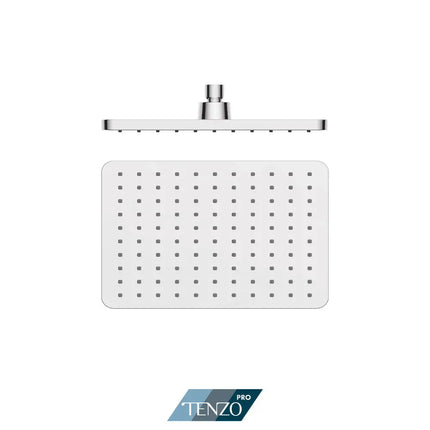 Tenzo Pro Shower head rectangular 19x27cm [7-1/2 x 10 3/4] PVC PVTS-710 - Plumbing Market