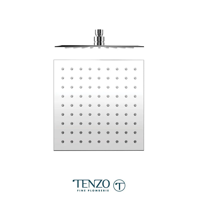Tenzo Pro Shower head square 20x20cm [8"] stainless steel 2mm chrome - Plumbing Market