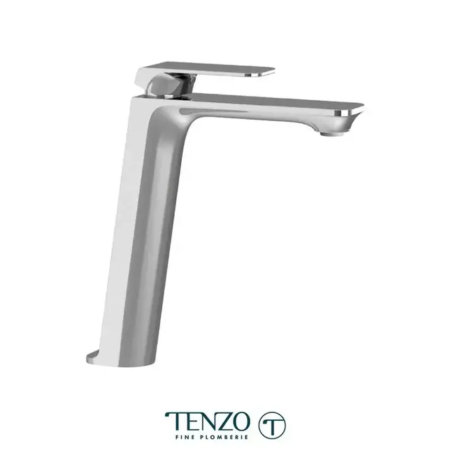 Tenzo Quantum Single Hole Tall Vessel Sink Faucet With Pop Drain - Plumbing Market