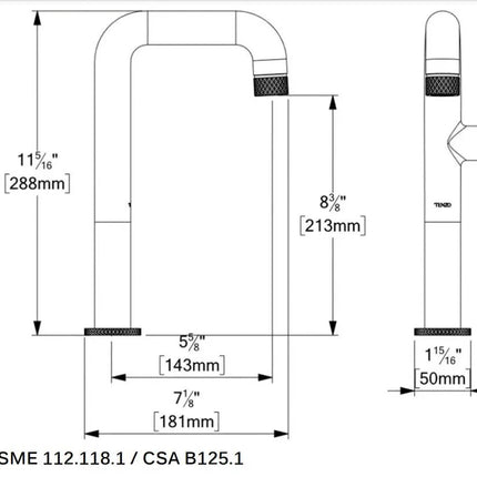 Tenzo Signature Bellacio F Tall Vessel Bathroom Faucet BE10H-F - Plumbing Market