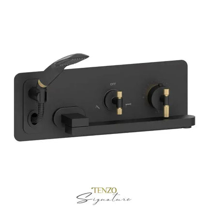 Tenzo Signature Bellacio F Wall Mount Tub Filler with Retractable Hose and Swivel Spout - Plumbing Market