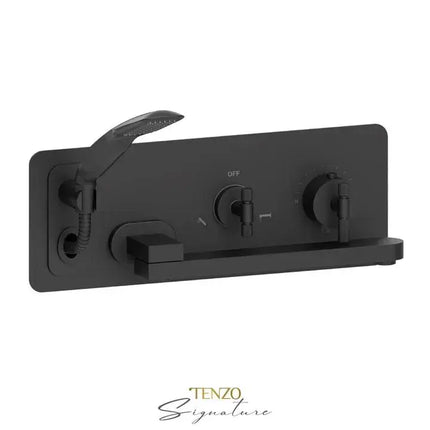 Tenzo Signature Bellacio F Wall Mount Tub Filler with Retractable Hose and Swivel Spout - Plumbing Market