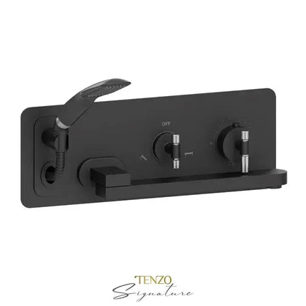 Tenzo Signature Bellacio F Wall Mount Tub Filler with Retractable Hose and Swivel Spout - Plumbing Market