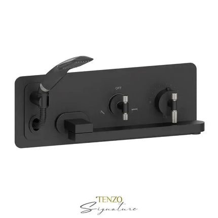 Tenzo Signature Bellacio F Wall Mount Tub Filler with Retractable Hose and Swivel Spout - Plumbing Market