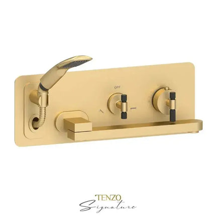 Tenzo Signature Bellacio F Wall Mount Tub Filler with Retractable Hose and Swivel Spout - Plumbing Market