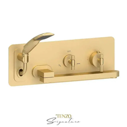 Tenzo Signature Bellacio F Wall Mount Tub Filler with Retractable Hose and Swivel Spout - Plumbing Market