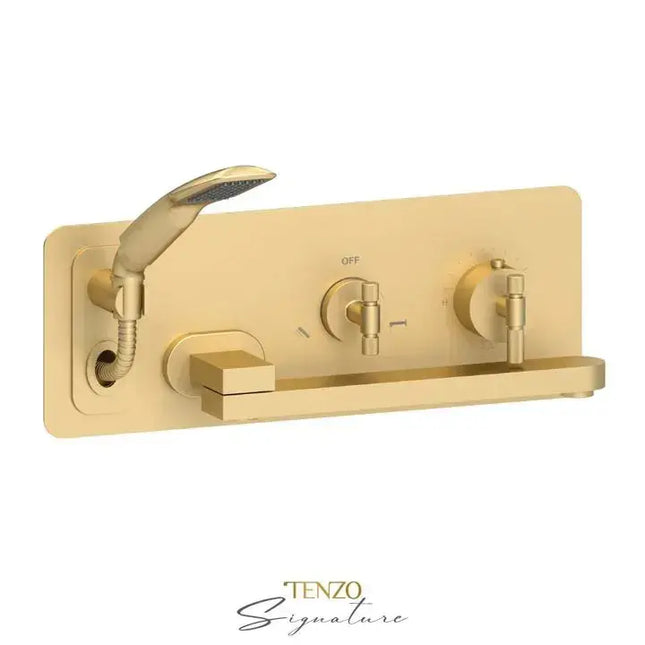 Tenzo Signature Bellacio F Wall Mount Tub Filler with Retractable Hose and Swivel Spout - Plumbing Market