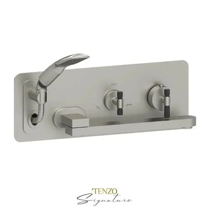 Tenzo Signature Bellacio F Wall Mount Tub Filler with Retractable Hose and Swivel Spout - Plumbing Market