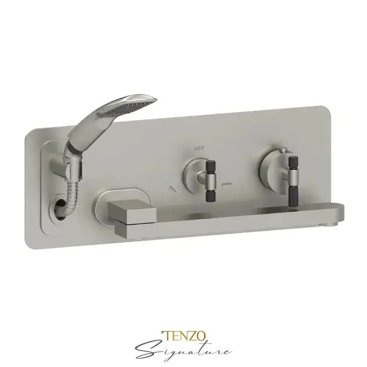 Tenzo Signature Bellacio F Wall Mount Tub Filler with Retractable Hose and Swivel Spout - Plumbing Market