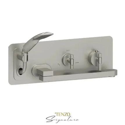 Tenzo Signature Bellacio F Wall Mount Tub Filler with Retractable Hose and Swivel Spout - Plumbing Market