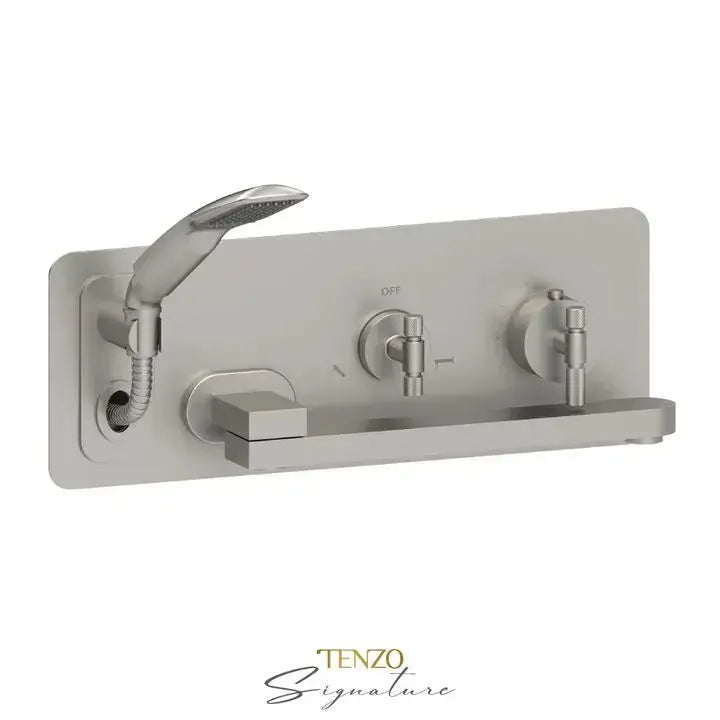 Tenzo Signature Bellacio F Wall Mount Tub Filler with Retractable Hose and Swivel Spout - Plumbing Market