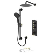 Tenzo Signature Bellacio Shower Kit Thermostatic with Coarse Knurling and 10 Inch Shower Head - BET42-20111-C