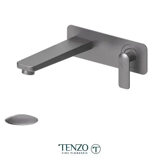 Tenzo Wall Mount Bathroom Faucet With Back Plate and Drain - DE15-P