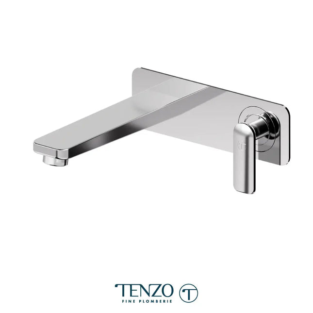Tenzo Wall Mount Bathroom Faucet With Back Plate and Drain - Plumbing Market
