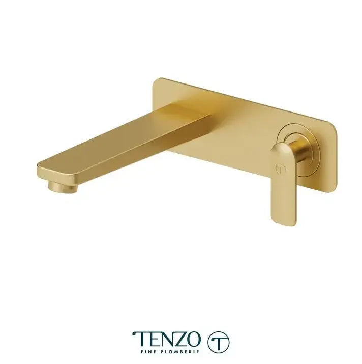 Tenzo Wall Mount Bathroom Faucet With Back Plate and Drain - Plumbing Market