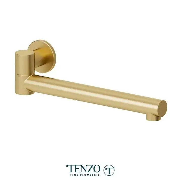 Tenzo Wall mount swivel spout 30cm [12in] brass BSS-303 - Plumbing Market