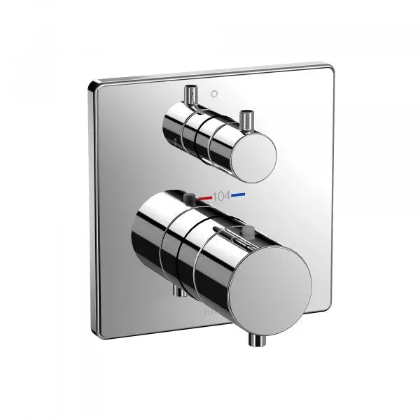 Thermostatic Mixing Valve with Two-way Diverter Trim - Square - Plumbing Market