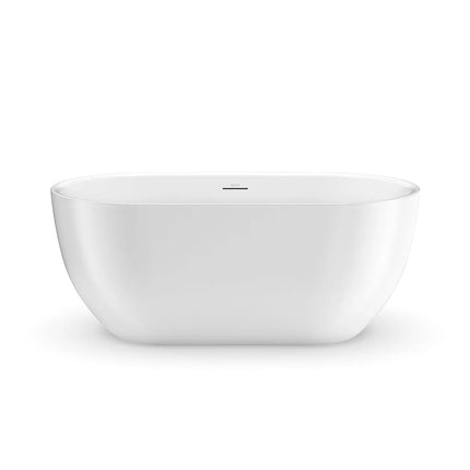 Tosca 5932 Acrylic Freestanding Center Drain Bathtub in White with White Skirt - Plumbing Market