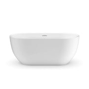 Tosca Matte 5932 Acrylic Freestanding Center Drain Bathtub in Matte White with Matte White Skirt - Plumbing Market