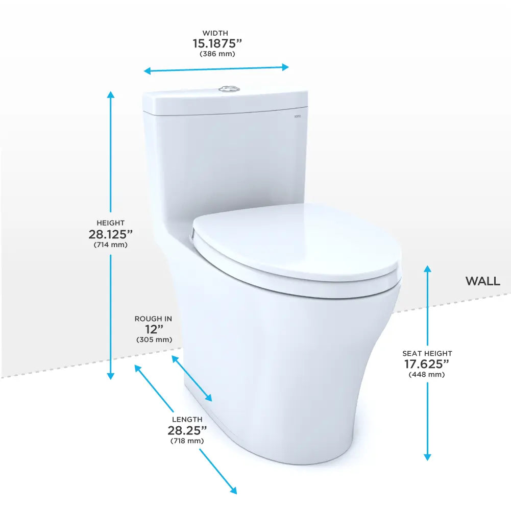 Toto Aquia IV One-Piece Skirted Dual Flush Elongated Toilet - Plumbing Market