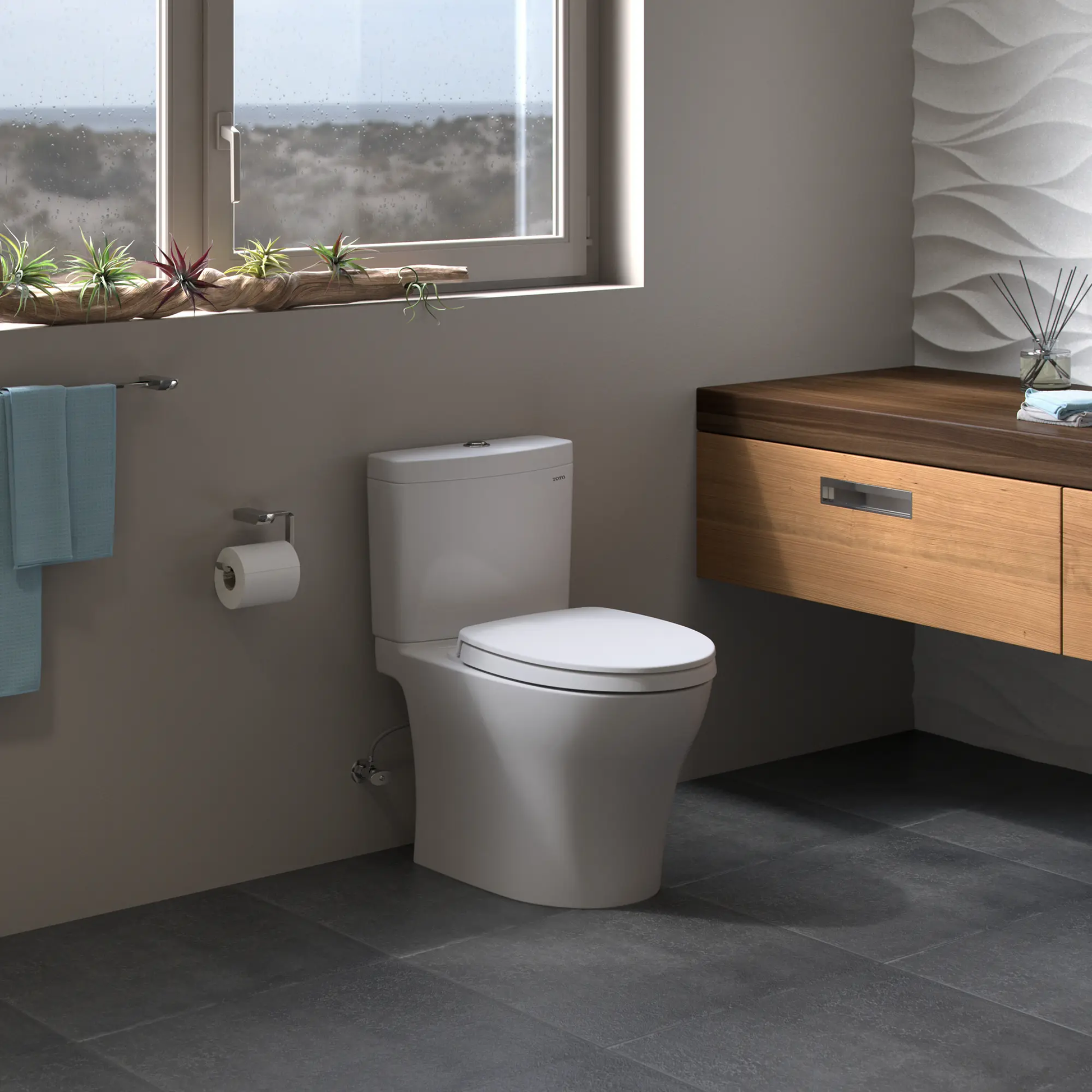 Toto Aquia IV Toilet 1.28 GPF & 0.9 GPF Universal Height WASHLET+ - Plumbing Market